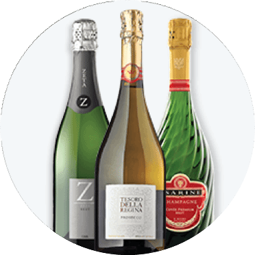 Bottles of sparkling wine
