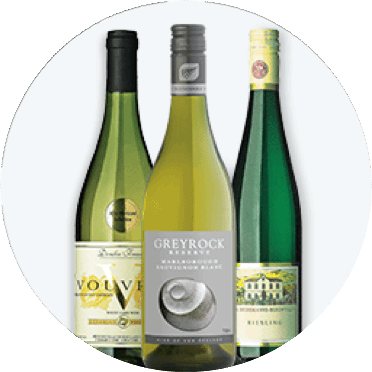 Bottles of white wine